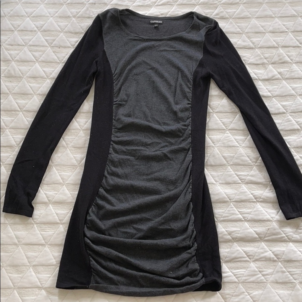 Express Ruched Sweater Dress, Size S